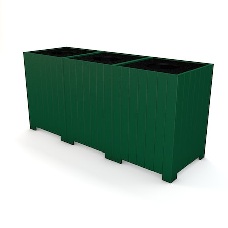 Frog Furnishings 96 gal. Square Trash Can PB 96SGREREC